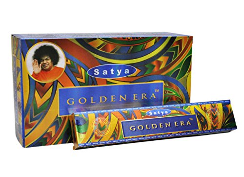Nag Champa Golden Era Incense Sticks | Handmade Agarbatti | Long-Lasting 60 Min Burn | 12 Boxes × 15g (180g Total) + Free Wooden Holder