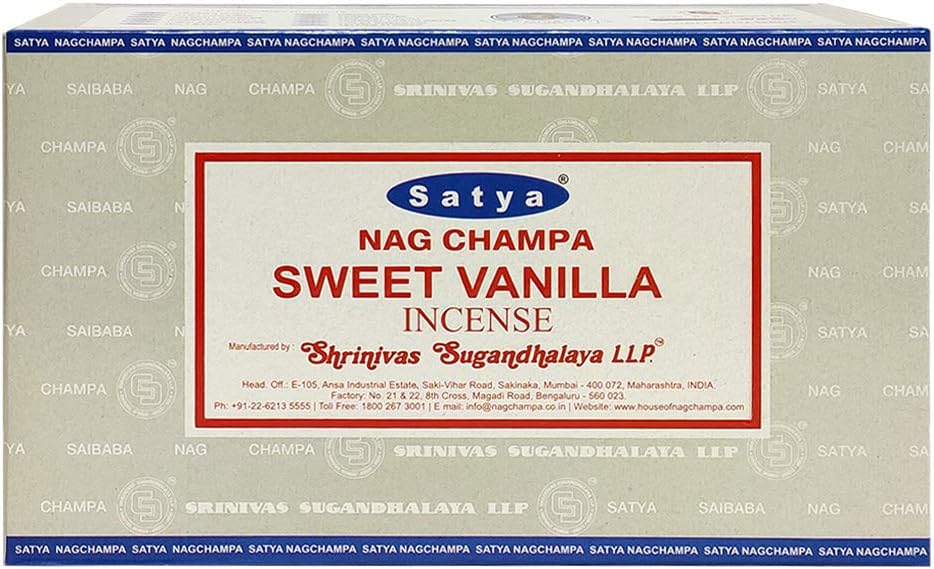 Sweet Vanilla Incense Sticks & Holder Bundle – Satya Relaxation & Aromatherapy Kit