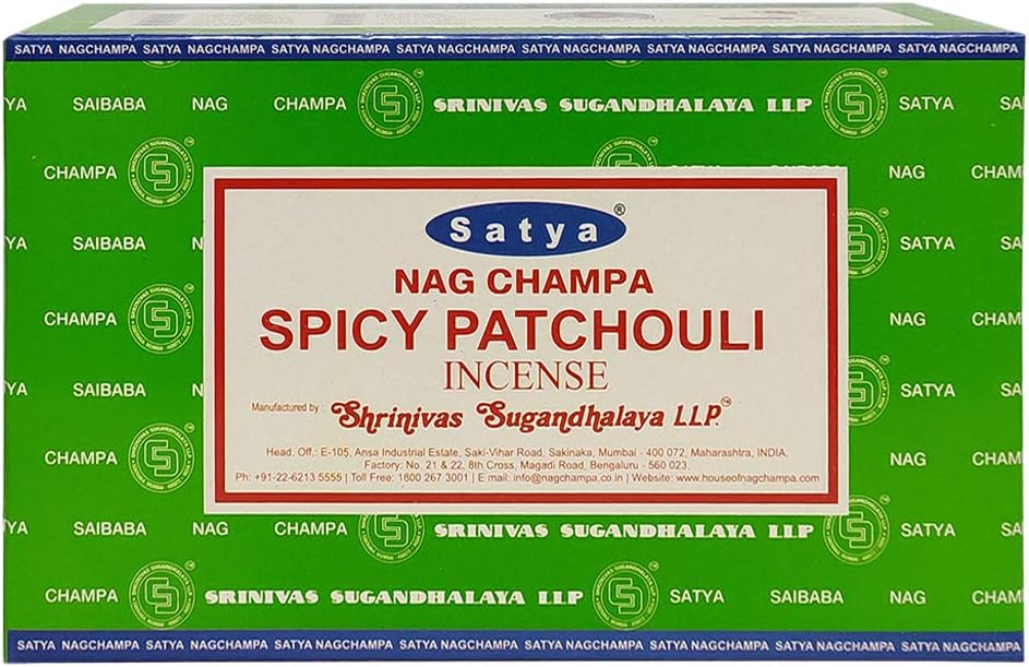 Spicy Patchouli Incense Sticks & Holder Bundle – Satya Earthy Aromatherapy & Meditation Kit