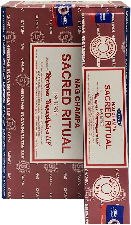 Sacred Ritual Incense Sticks & Holder Bundle – Satya Spiritual Cleansing & Meditation Kit