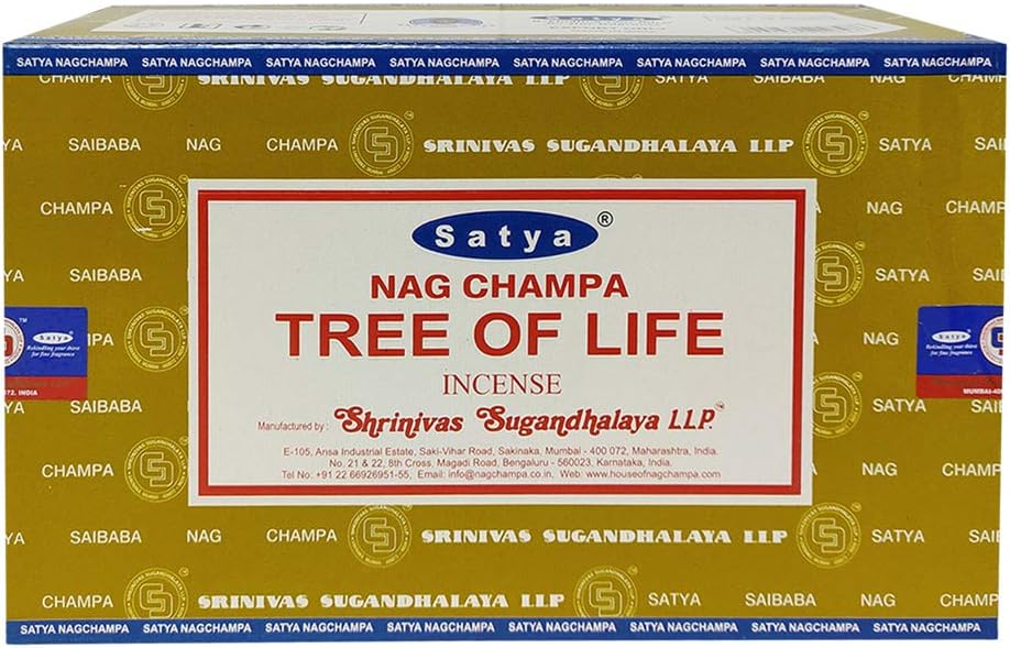 Tree of Life Incense Sticks & Holder Bundle – Satya Spiritual Smudging & Meditation Kit