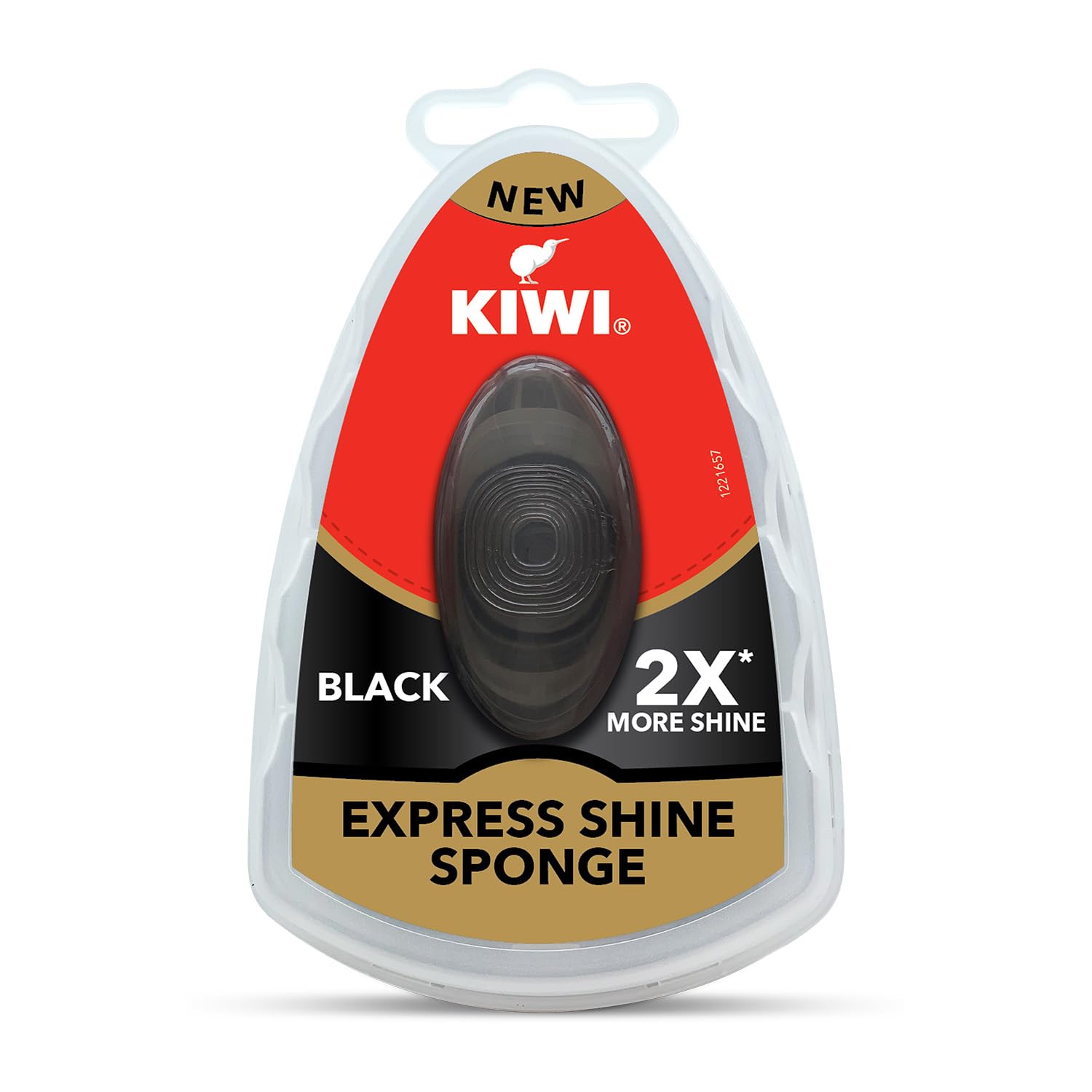 Kiwi Express Shine Sponge – Black | Instant Leather Shoe Shine | 1 Pc