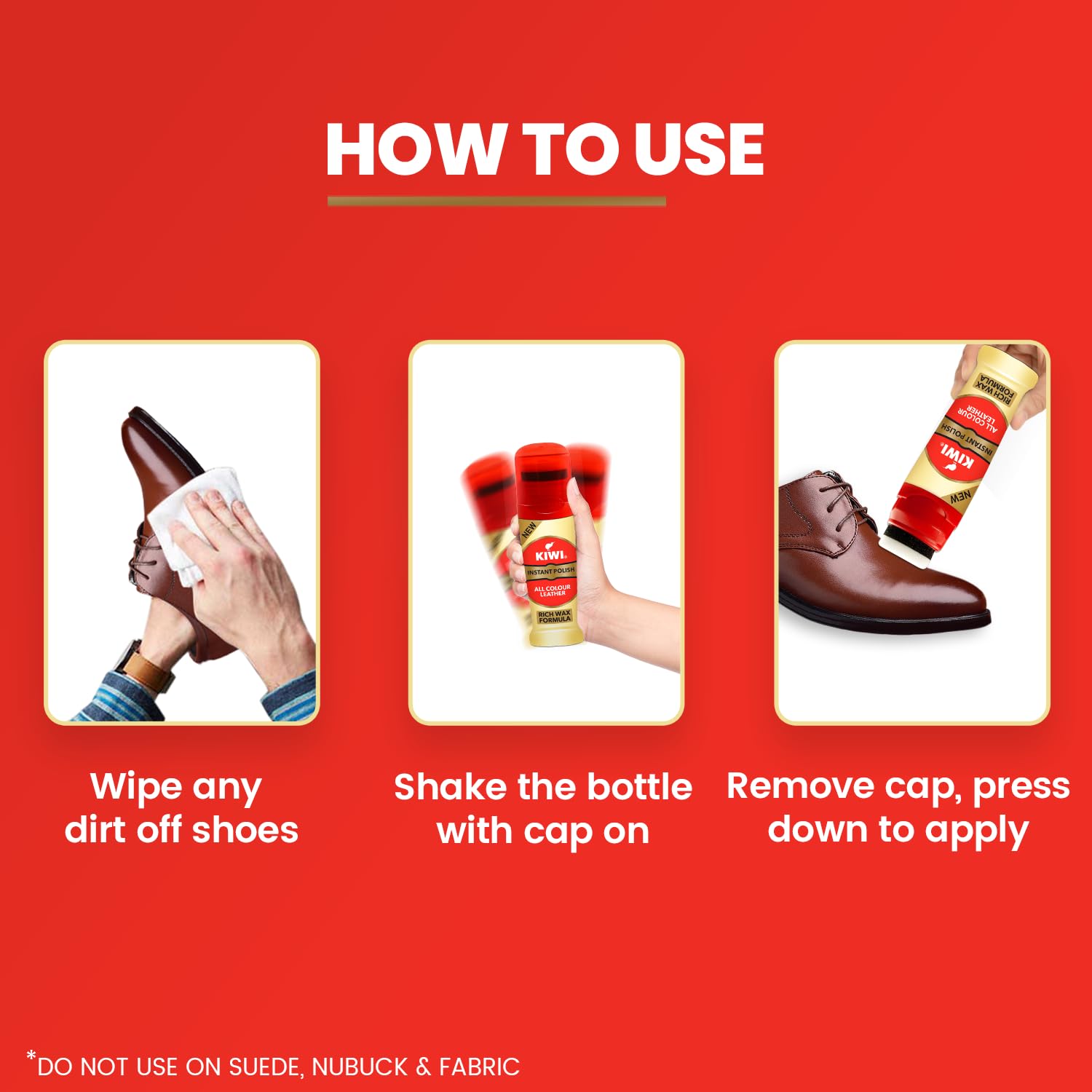 Kiwi Instant Liquid Shoe Polish – Neutral (75ml) | Glossy Finish, Nourishment & Protection