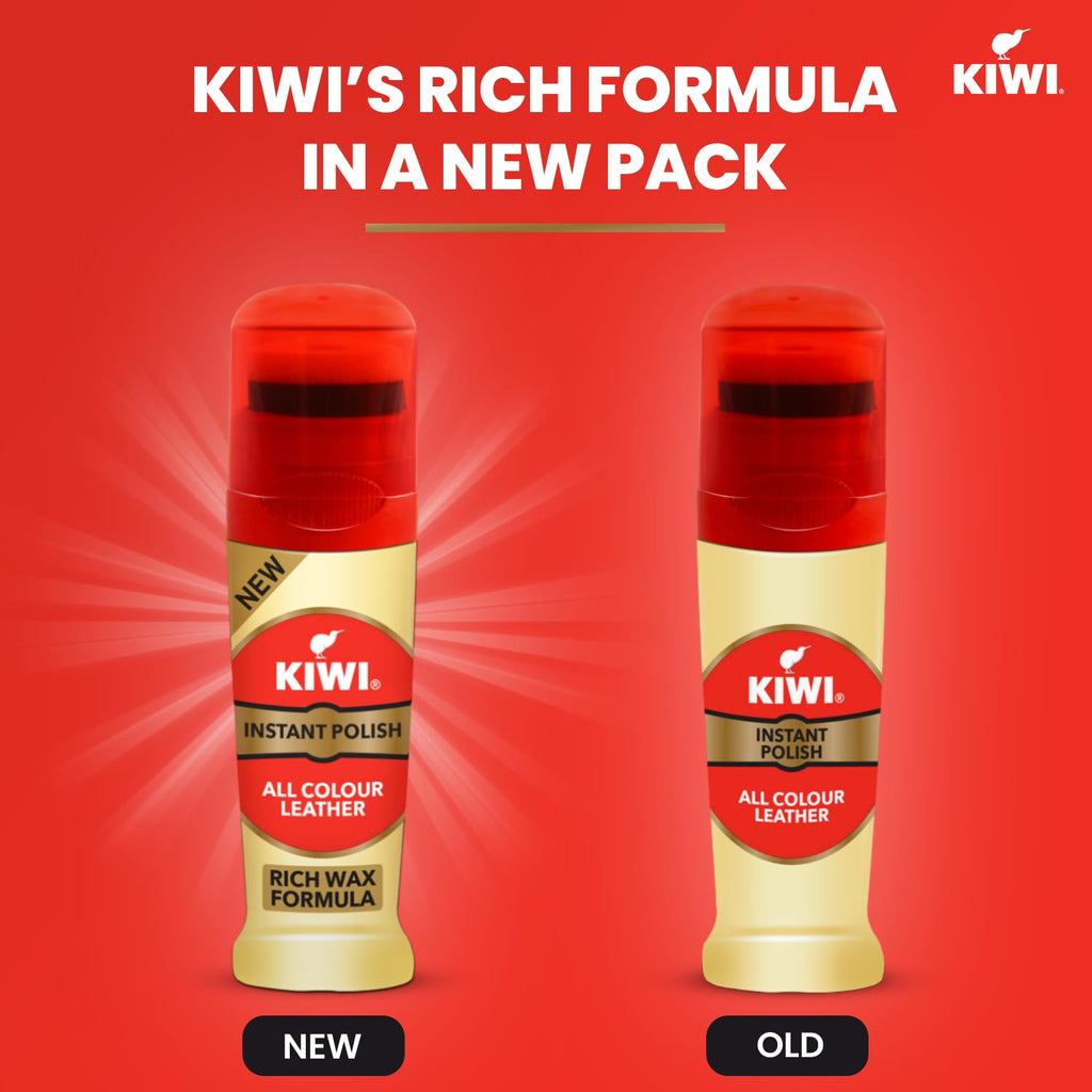 Kiwi Instant Liquid Shoe Polish – Neutral (75ml) | Glossy Finish, Nourishment & Protection