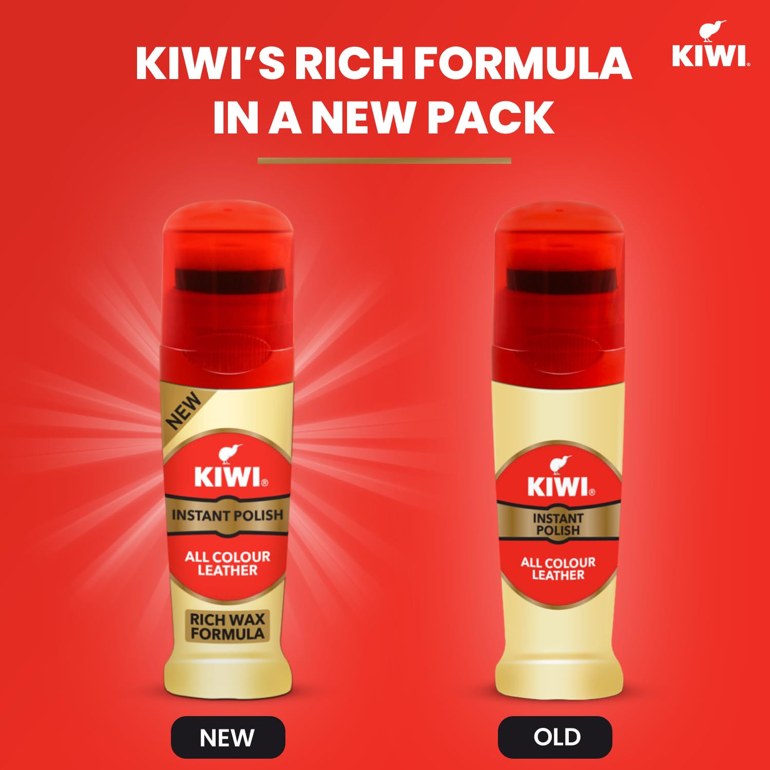 Kiwi Instant Liquid Shoe Polish – Neutral (75ml) | Glossy Finish, Nourishment & Protection