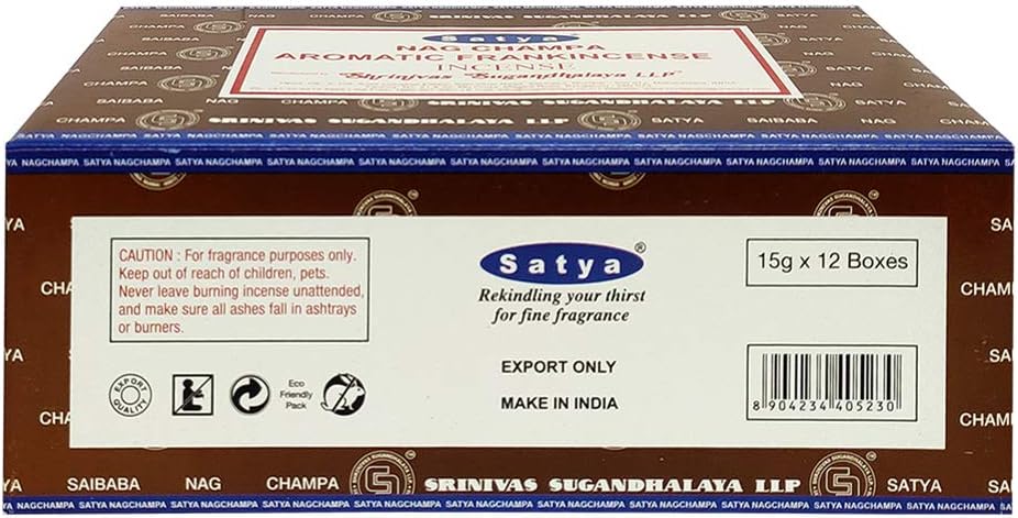 Satya Frankincense Incense Sticks & Holder Bundle – 180 Sticks Aromatherapy Kit, Hand-Rolled in India