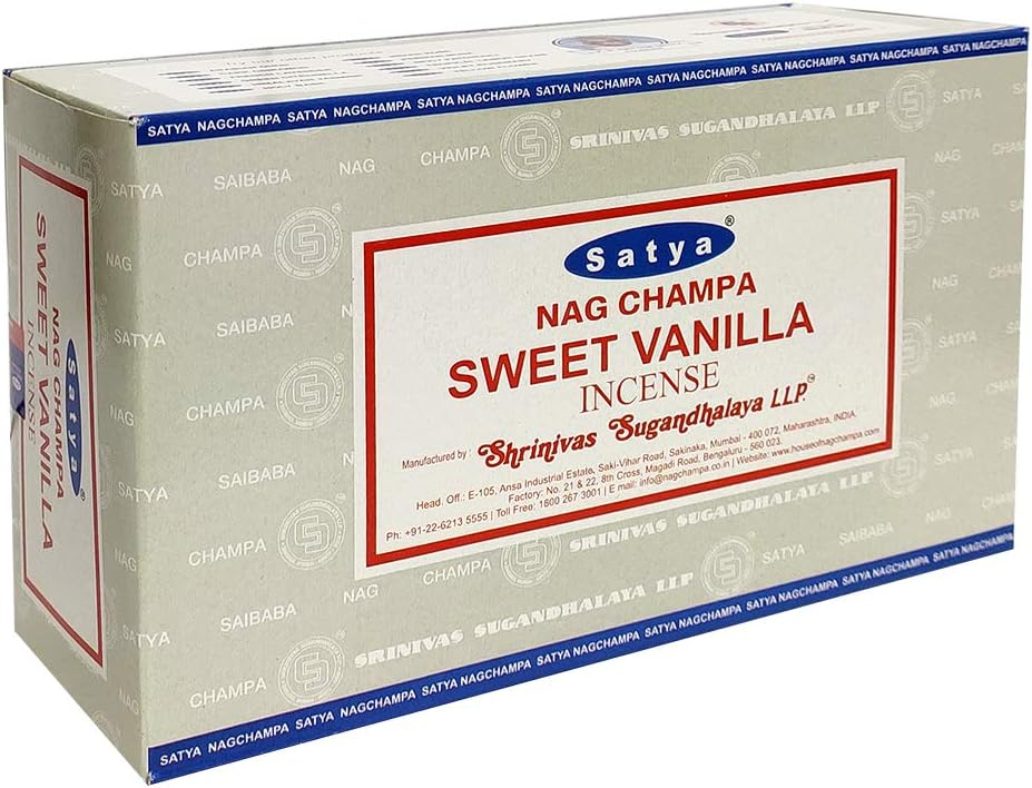 Sweet Vanilla Incense Sticks & Holder Bundle – Satya Relaxation & Aromatherapy Kit