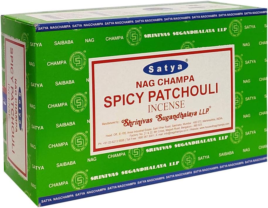Spicy Patchouli Incense Sticks & Holder Bundle – Satya Earthy Aromatherapy & Meditation Kit