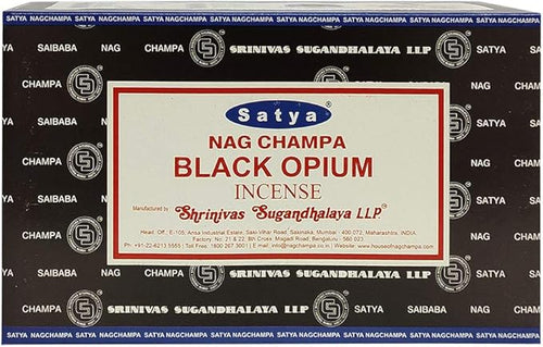 Black Opium Incense Sticks & Holder Set – Satya Natural Aromatic Agarbatti Bundle