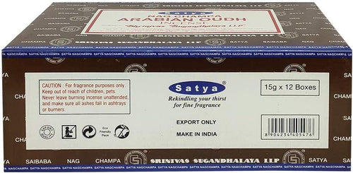 Arabian Oudh Incense Sticks & Holder Bundle – Satya Aromatic Smudging Kit, 180 Sticks