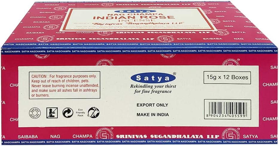 Indian Rose Incense Sticks & Holder Bundle – Satya Natural Floral Aromatic Kit