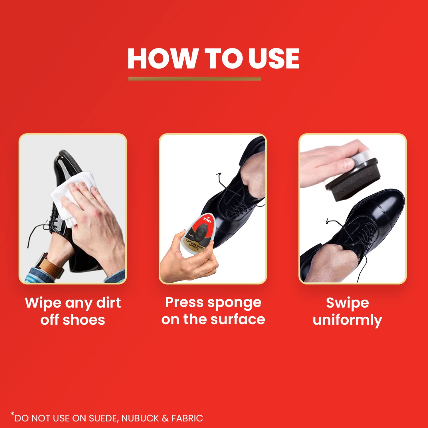 Kiwi Express Shine Sponge – Black | Instant Leather Shoe Shine | 1 Pc