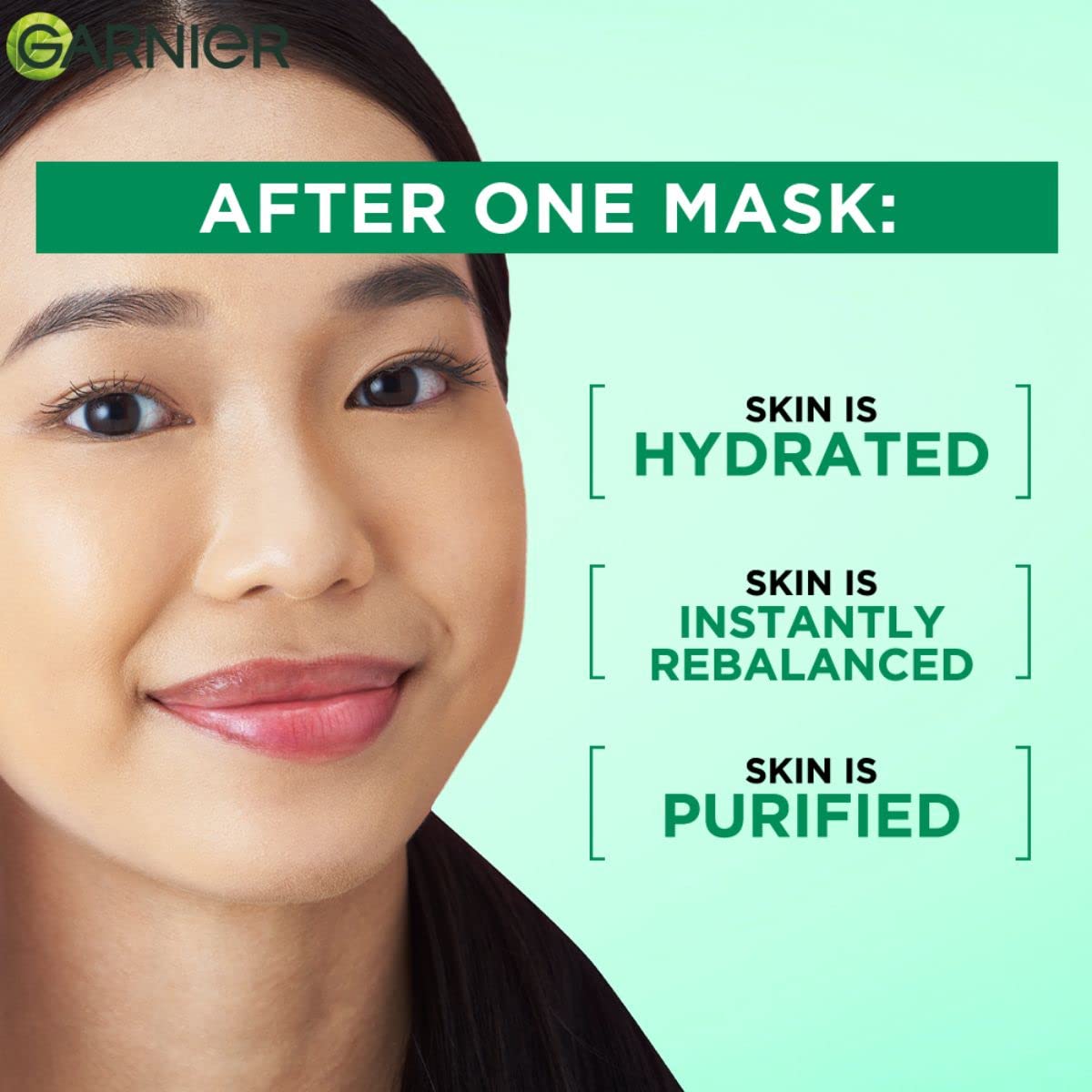 Garnier Skin Naturals Hydra Bomb Green Tea Serum Mask – Purifying & Pore Reducing (28g)