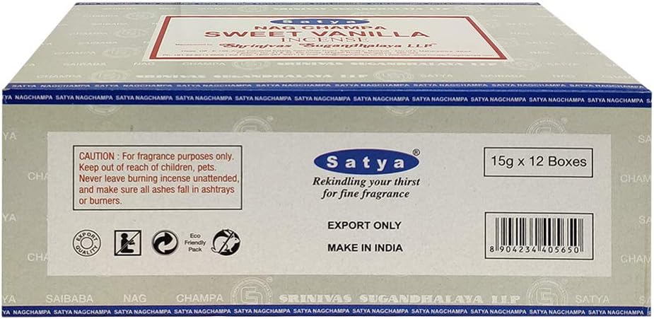 Sweet Vanilla Incense Sticks & Holder Bundle – Satya Relaxation & Aromatherapy Kit
