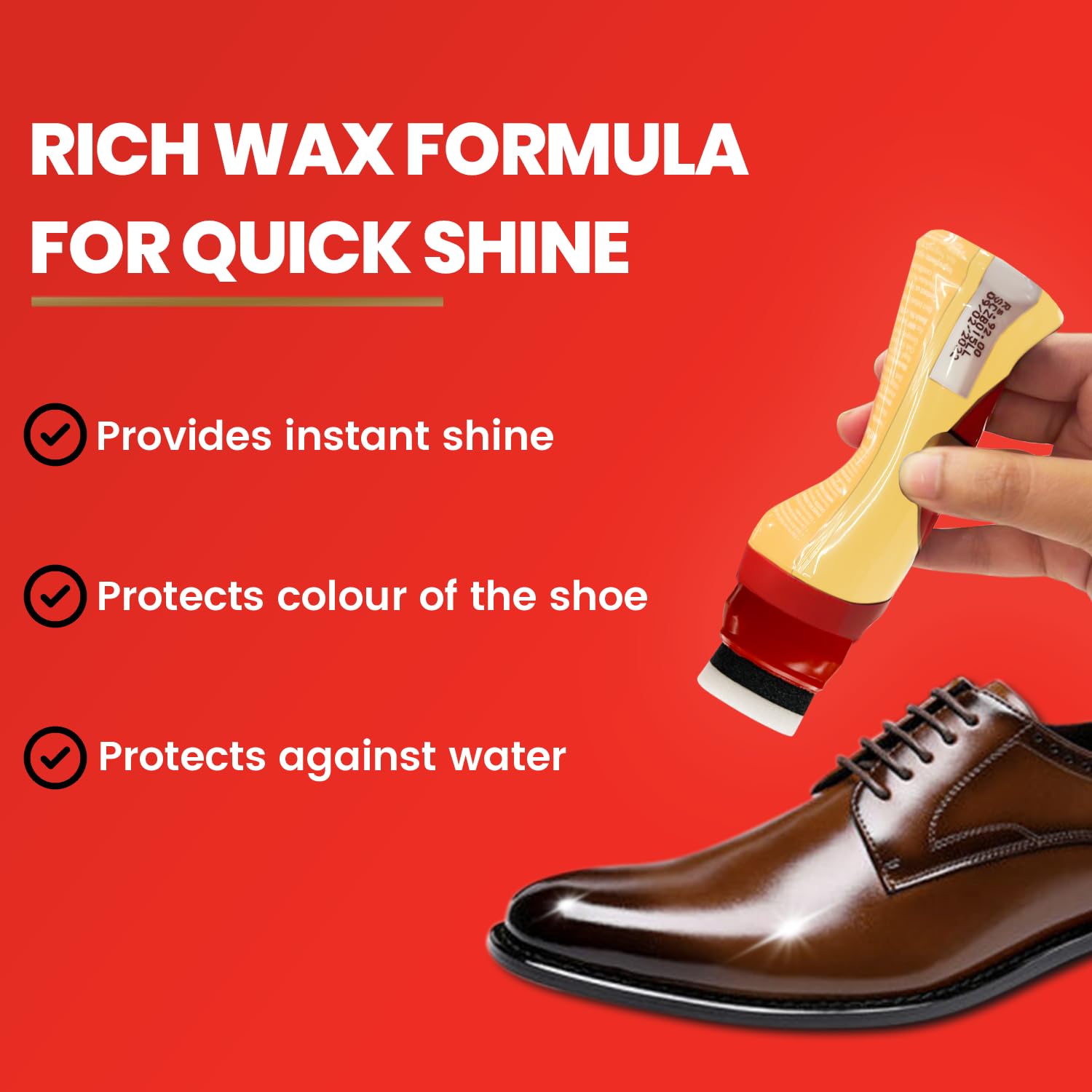 Kiwi Instant Liquid Shoe Polish – Neutral (75ml) | Glossy Finish, Nourishment & Protection