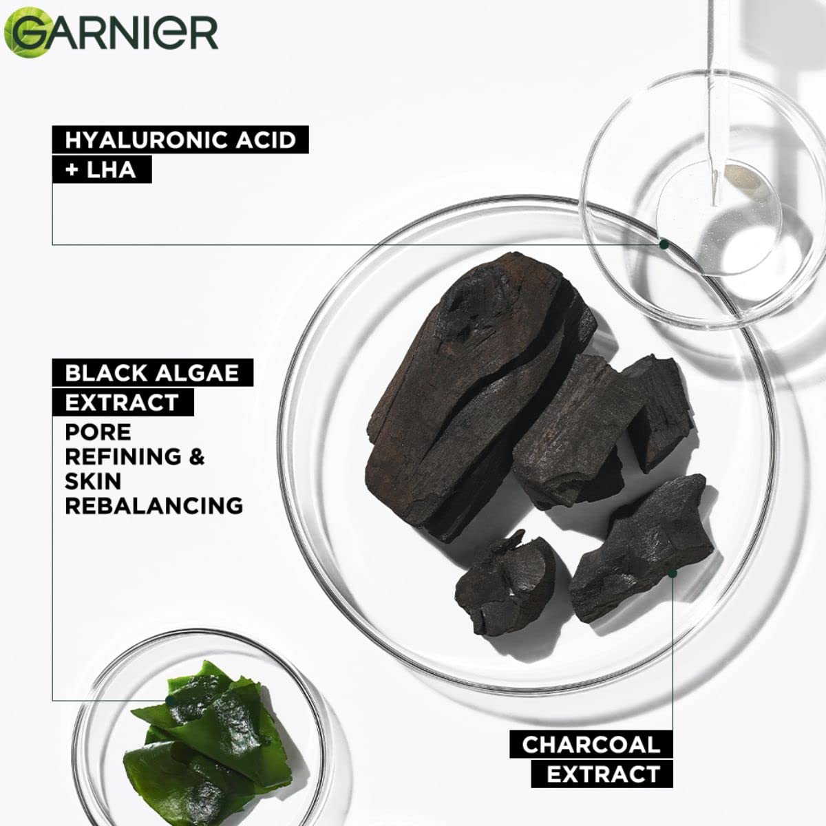 Garnier Skin Naturals Pure Charcoal Black Serum Mask – Hydrating & Detoxifying (28g)