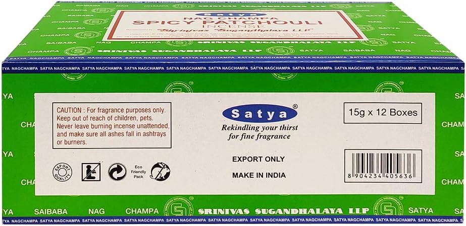 Spicy Patchouli Incense Sticks & Holder Bundle – Satya Earthy Aromatherapy & Meditation Kit