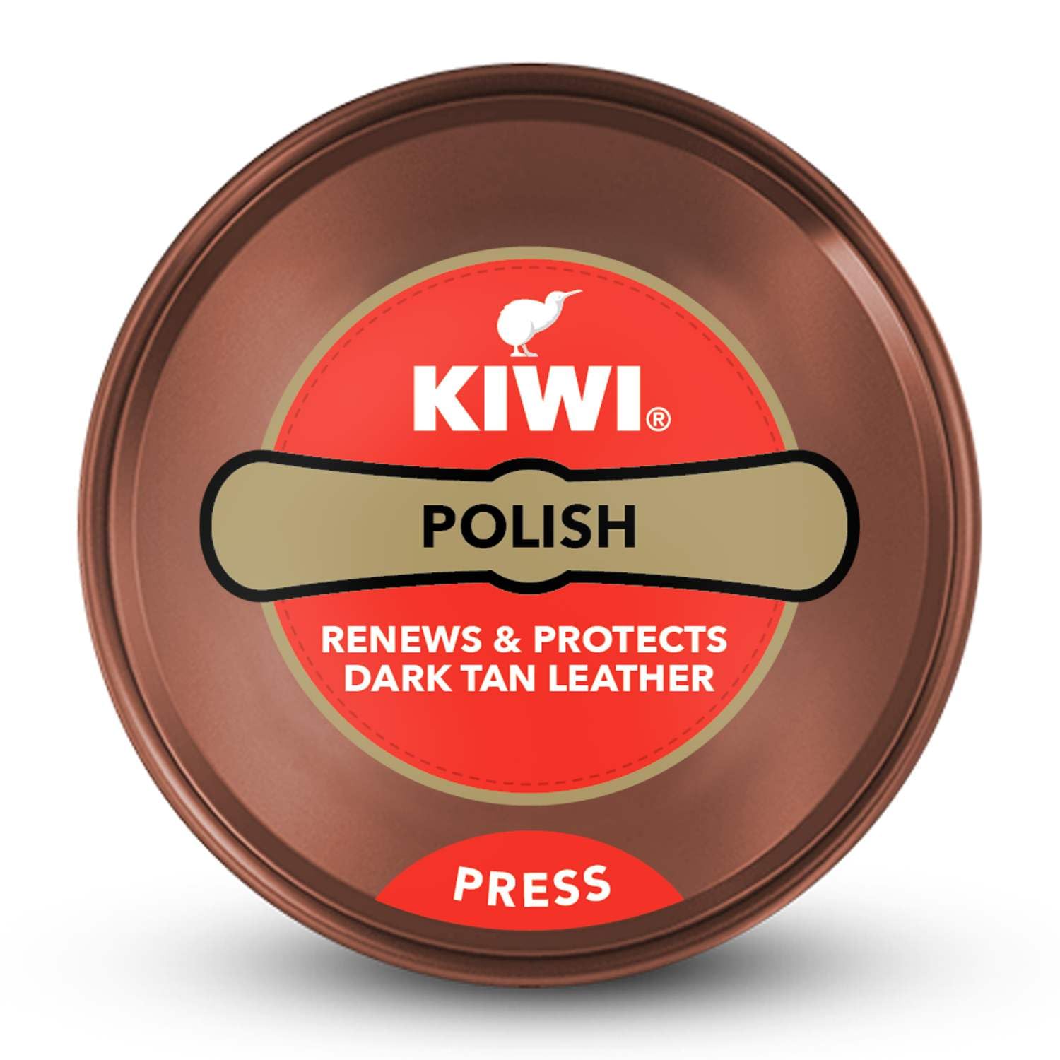 Kiwi Paste Shoe Polish – Dark Tan (40g) | Nourishes, Protects & High Gloss Shine