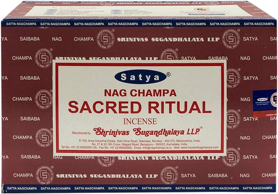 Sacred Ritual Incense Sticks & Holder Bundle – Satya Spiritual Cleansing & Meditation Kit