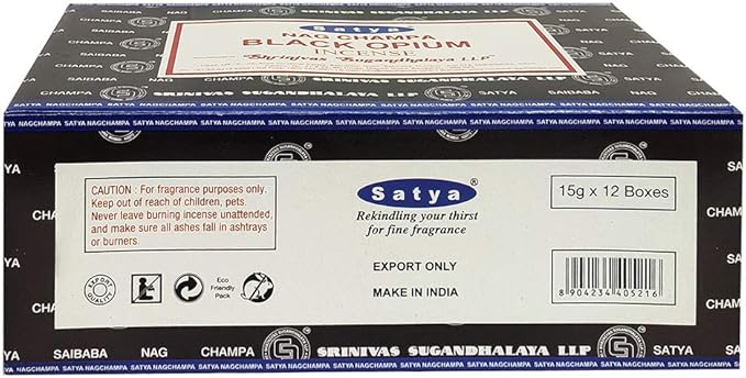 Black Opium Incense Sticks & Holder Set – Satya Natural Aromatic Agarbatti Bundle