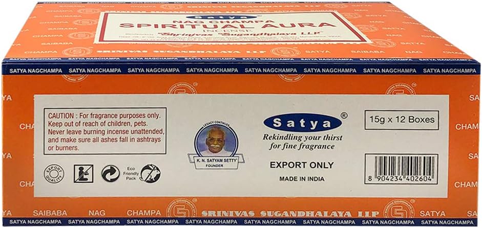 Spiritual Aura Incense Sticks & Holder Bundle – Satya Cleansing & Meditation Aromatherapy Kit