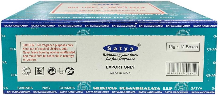 Money Matrix Incense Sticks & Holder Bundle – Satya Prosperity & Meditation Aromatic Kit