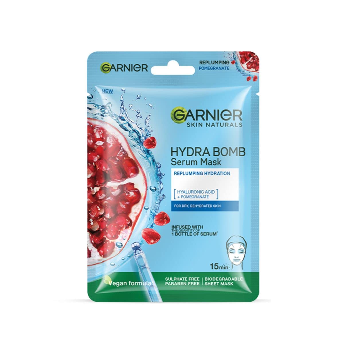 Garnier Skin Naturals Hydra Bomb Pomegranate Sheet Mask – Hydrating & Soothing (28g)