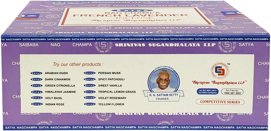 French Lavender Incense Sticks & Holder Bundle – Satya Natural Aromatherapy Kit for Relaxation & Meditation