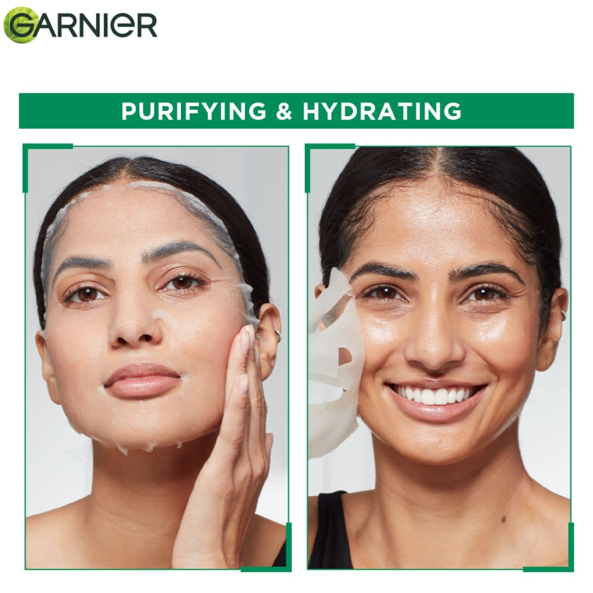 Garnier Skin Naturals Hydra Bomb Green Tea Serum Mask – Purifying & Pore Reducing (28g)