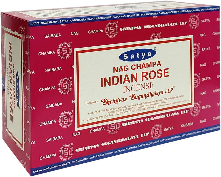 Indian Rose Incense Sticks & Holder Bundle – Satya Natural Floral Aromatic Kit