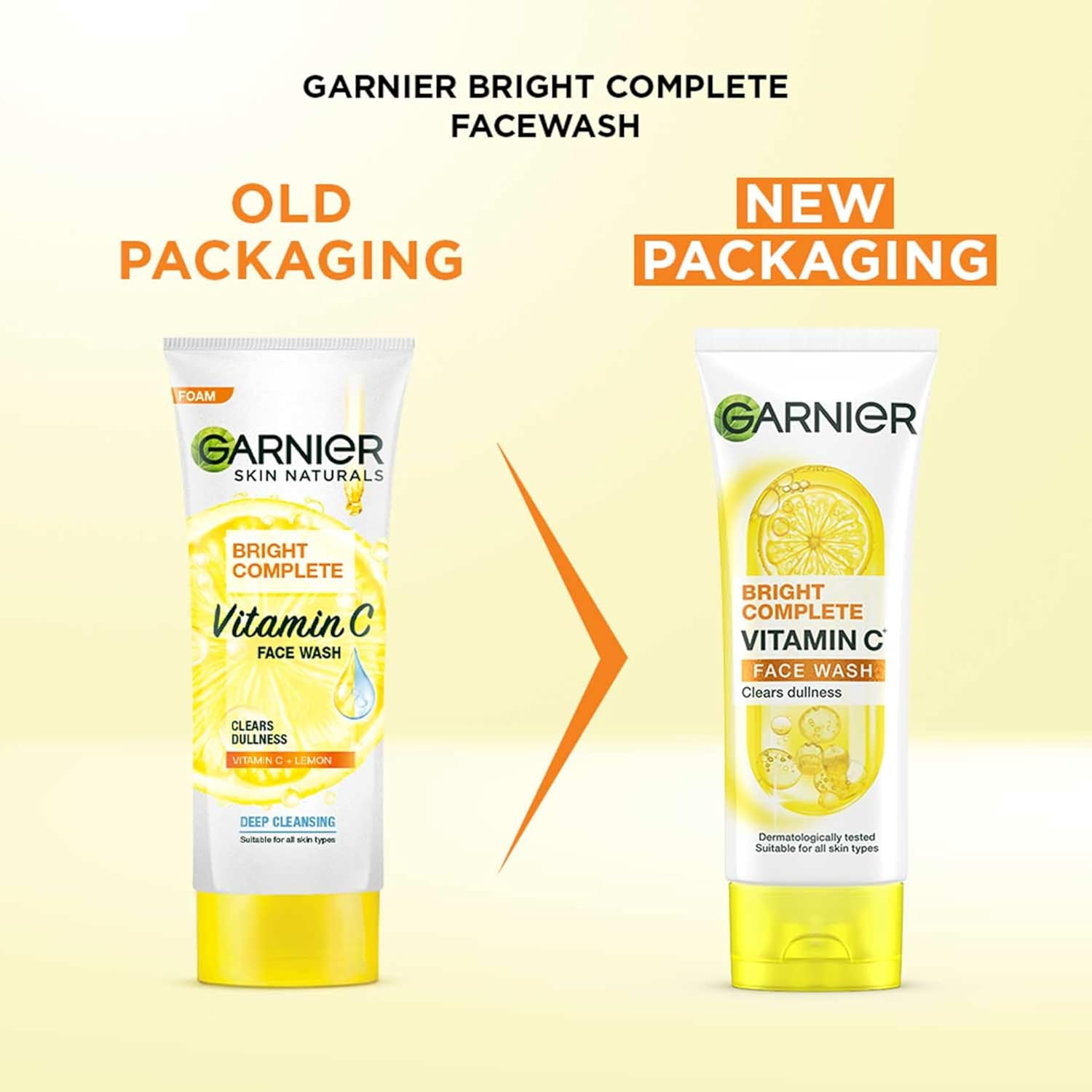 Garnier Skin Naturals Bright Complete Facewash – Cleansing & Brightening (100g)