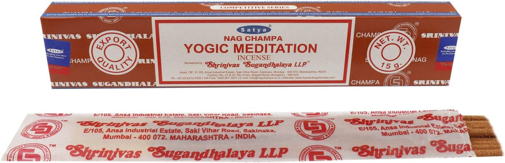 Satya Nag Champa Yogic Meditation Incense Sticks – 12 x 15g Hand-Rolled Masala Agarbatti, Export Quality