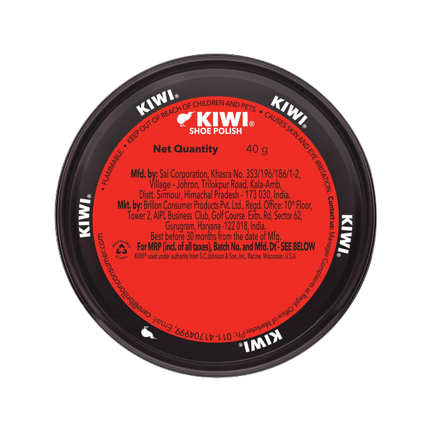 Kiwi Paste Shoe Polish – Dark Tan (40g) | Nourishes, Protects & High Gloss Shine