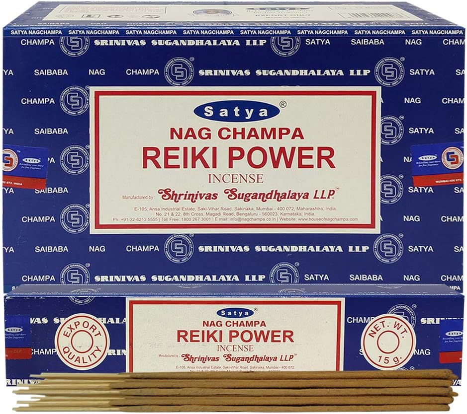 Reiki Power Incense Sticks & Holder Bundle – Satya Energy Healing Aromatherapy Kit