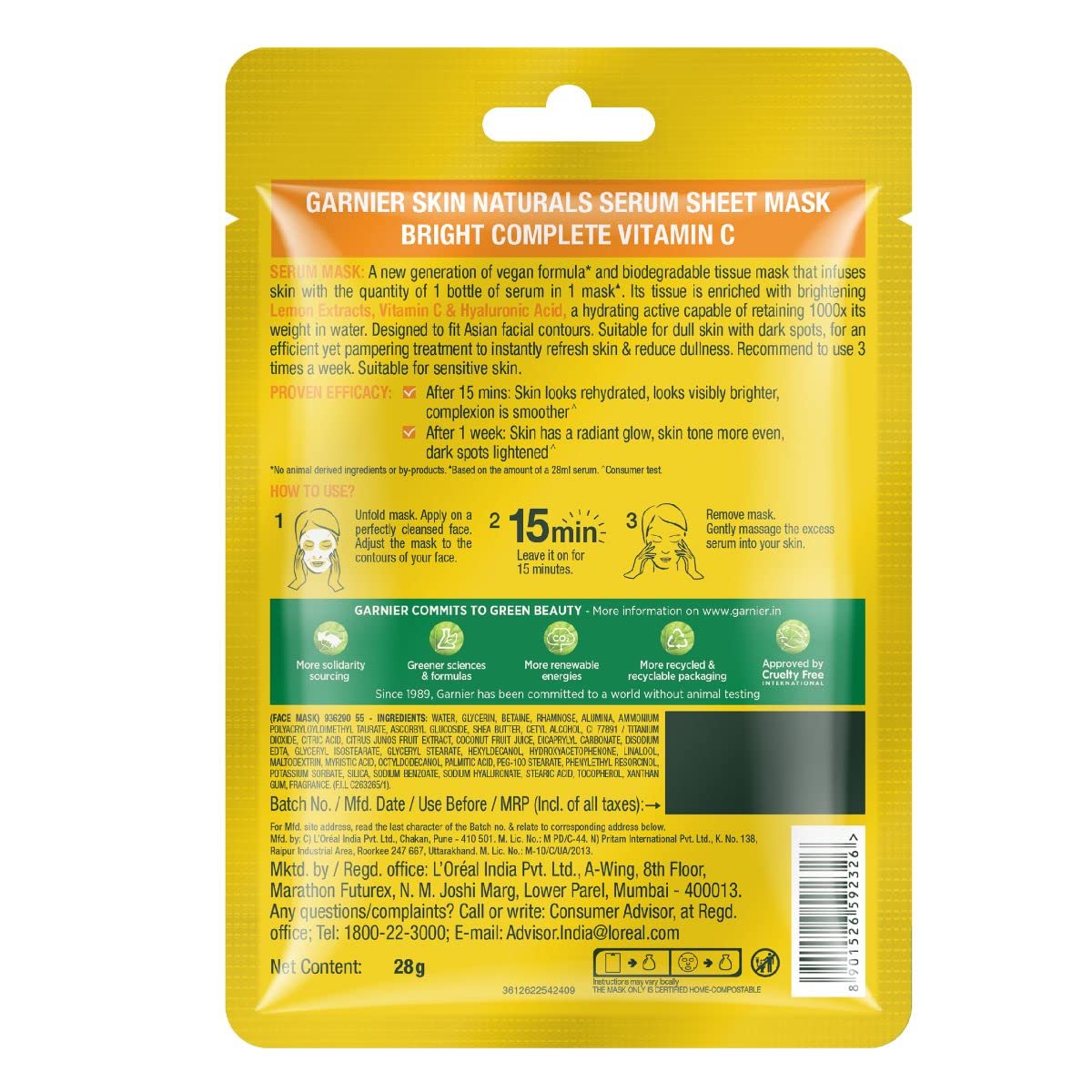 Garnier Skin Naturals Face Mask Set – Hydra Bomb & Black Serum Masks (10 pcs, 5 Types, 280g)
