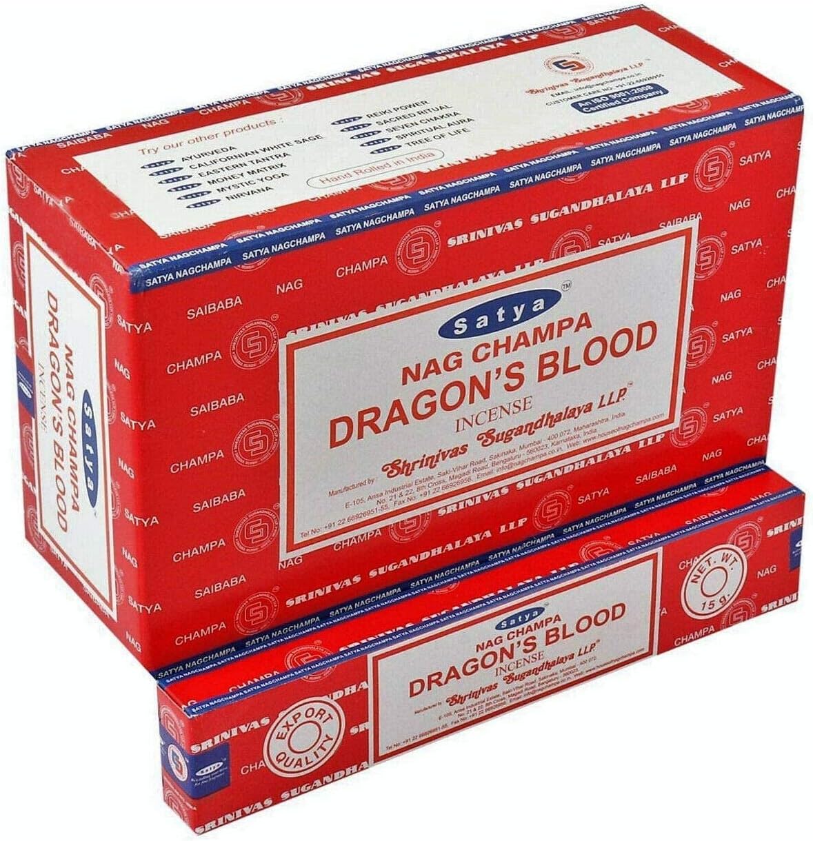 Satya Dragon's Blood Incense Sticks – Musky Amber & Patchouli, Spiritual Protection