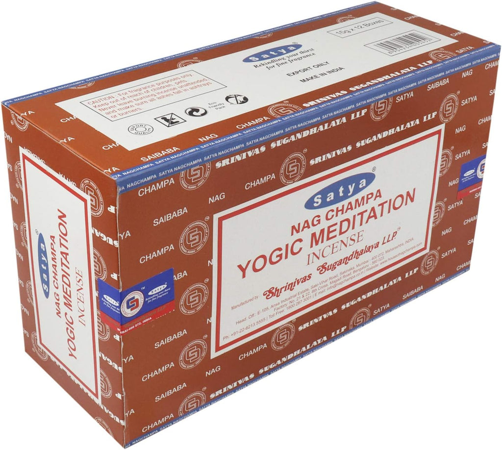Satya Nag Champa Yogic Meditation Incense Sticks – 12 x 15g Hand-Rolled Masala Agarbatti, Export Quality