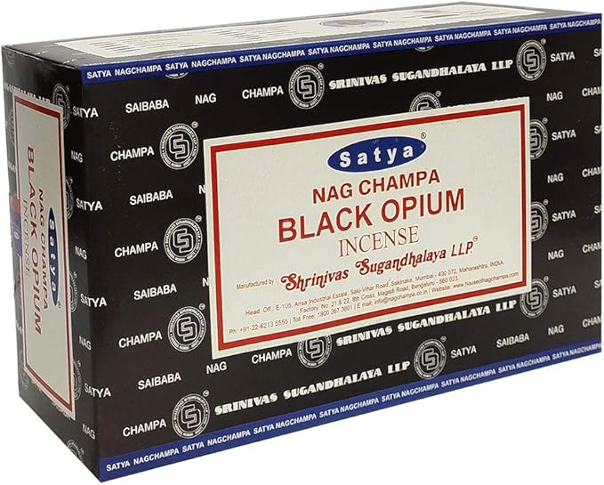 Black Opium Incense Sticks & Holder Set – Satya Natural Aromatic Agarbatti Bundle