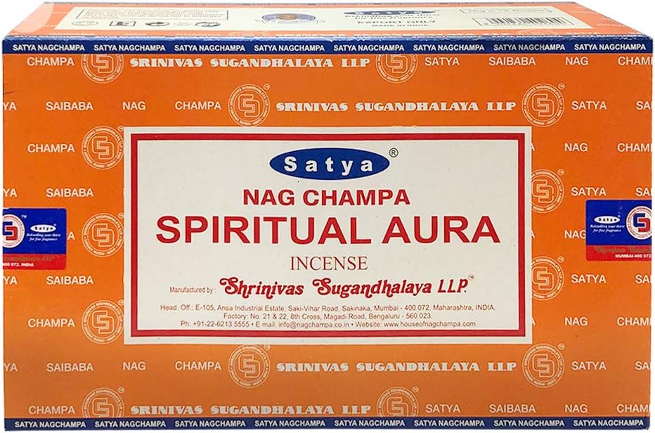 Spiritual Aura Incense Sticks & Holder Bundle – Satya Cleansing & Meditation Aromatherapy Kit