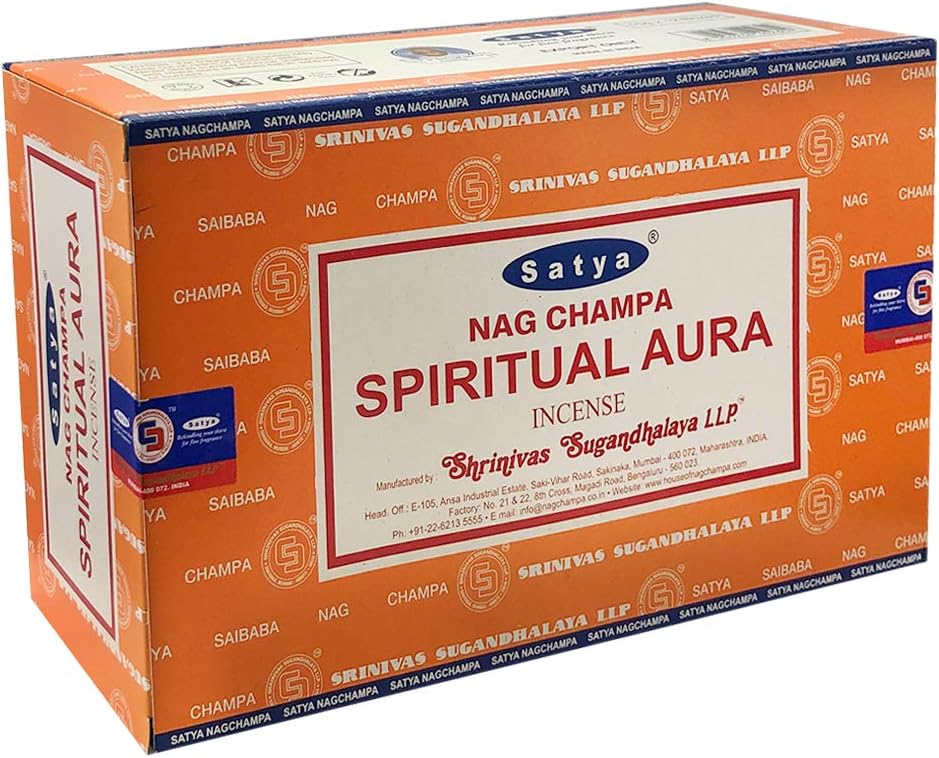 Spiritual Aura Incense Sticks & Holder Bundle – Satya Cleansing & Meditation Aromatherapy Kit