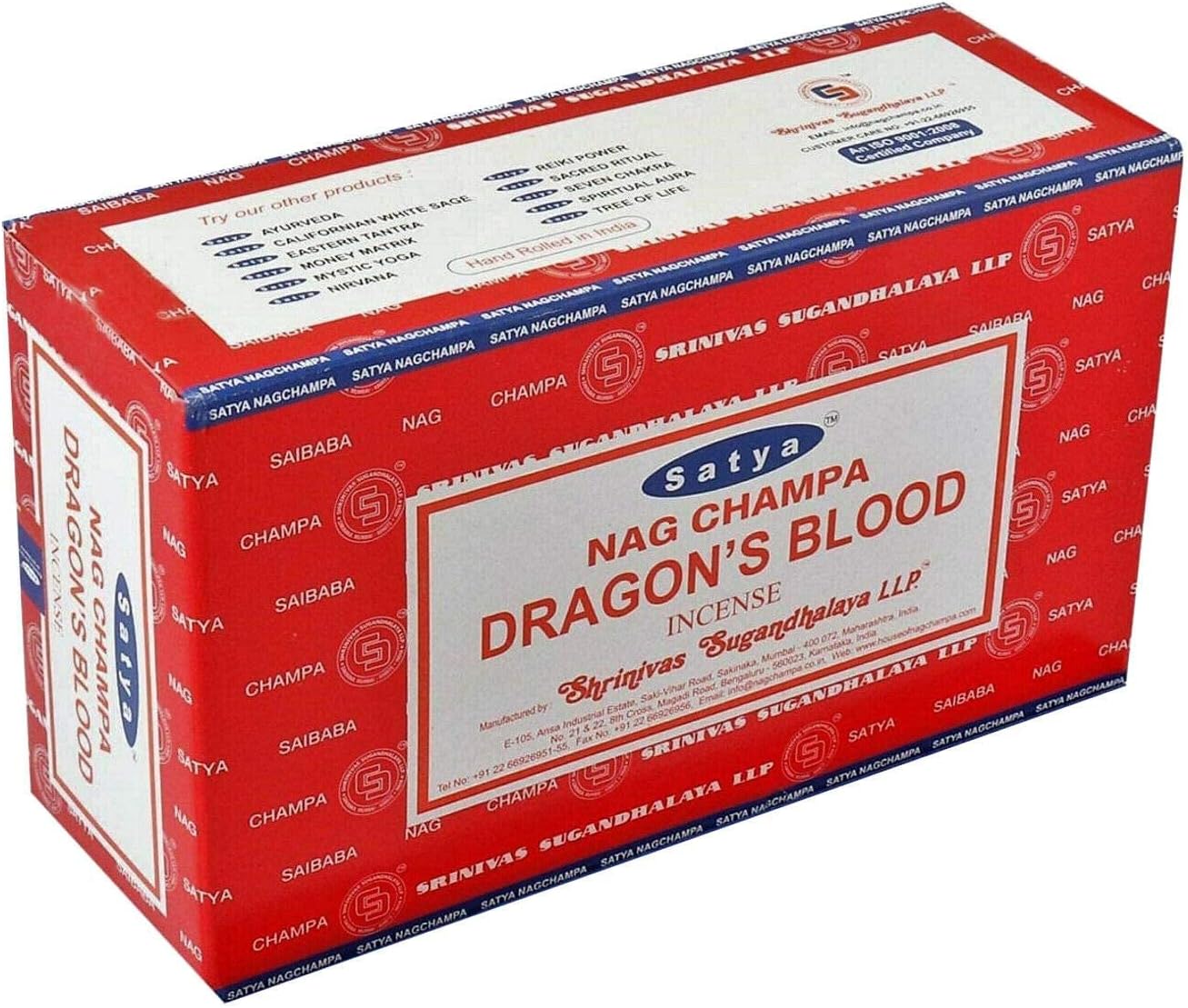 Satya Dragon's Blood Incense Sticks – Musky Amber & Patchouli, Spiritual Protection