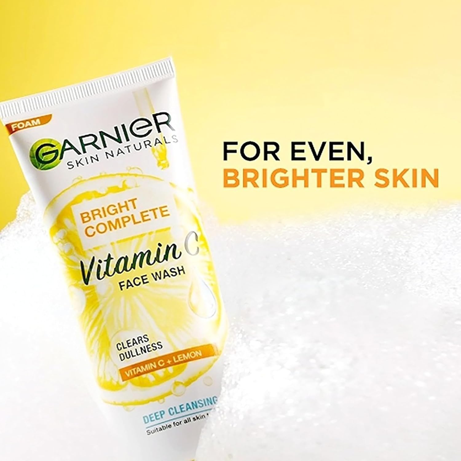 Garnier Skin Naturals Bright Complete Facewash – Cleansing & Brightening (100g)