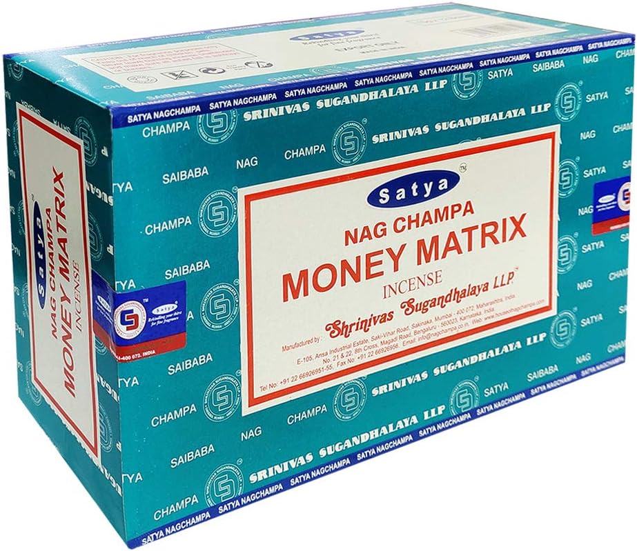 Money Matrix Incense Sticks & Holder Bundle – Satya Prosperity & Meditation Aromatic Kit