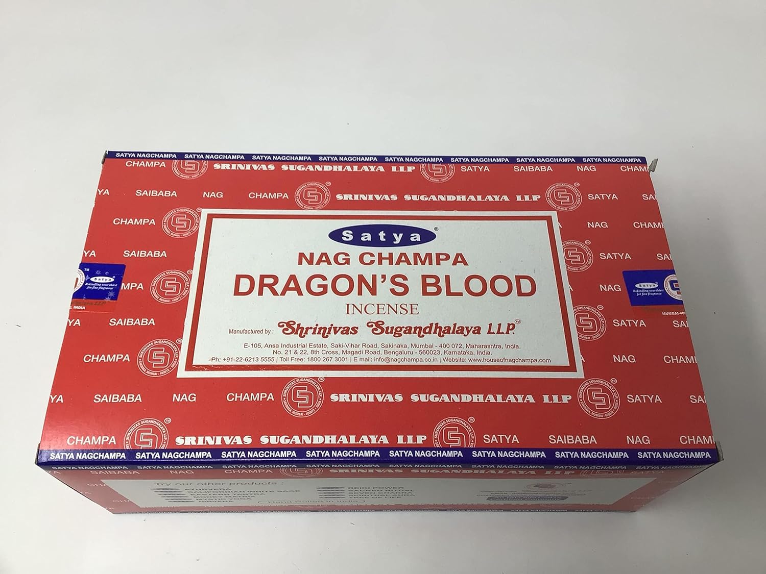 Satya Dragon's Blood Incense Sticks – Musky Amber & Patchouli, Spiritual Protection