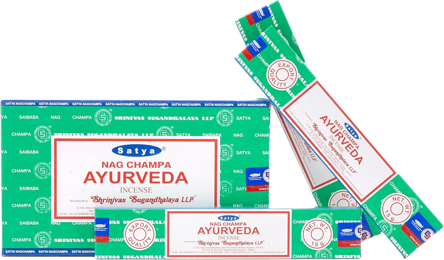 Satya Ayurveda Incense Sticks – Authentic Nag Champa, Hand-Rolled, Export Quality
